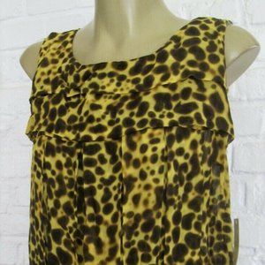 Versace 100% Silk Ruffle Tiered Top Size M